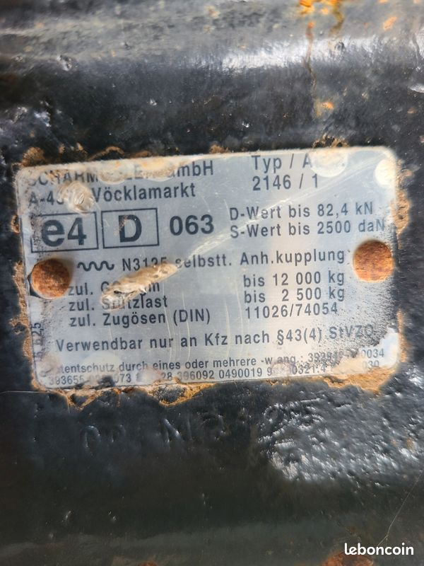 Chappe,crochet,attache remorque de tracteur etat neuf,voir detail (image 3)