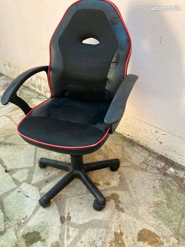5 CHAISES grises cuisine et fauteuil bureau (image 4)