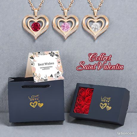 Collier Cœur Strass Faberge Style - Saint-Valentin - Femme - Doré
