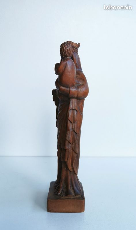 Statue bois sculpté Vierge Notre Dame de Paris Lucien Tessey (image 2)