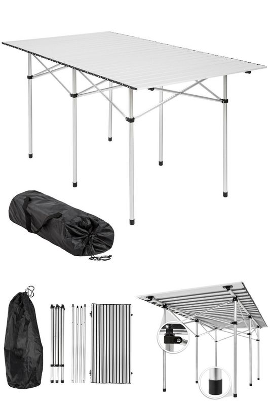Table de camping, Pliable, en Aluminium, 140 x 70 x 70 cm acheter