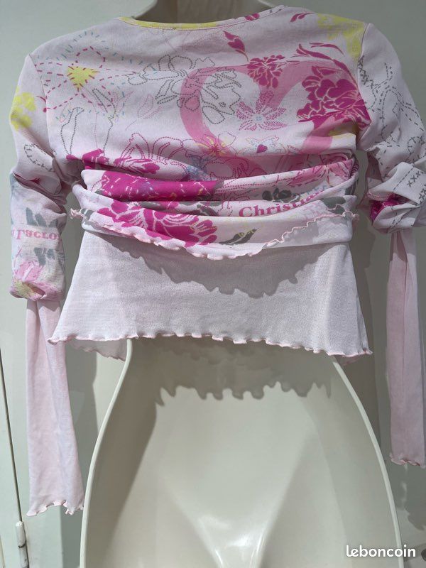 T-shirt Christian Lacroix, junior, Rose, jaune bleu, fuchsia fleuri 11 ans (image 3)