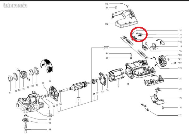 Festool vanne réglage débit 495305 pour ponceuse LHS225 (image 4)