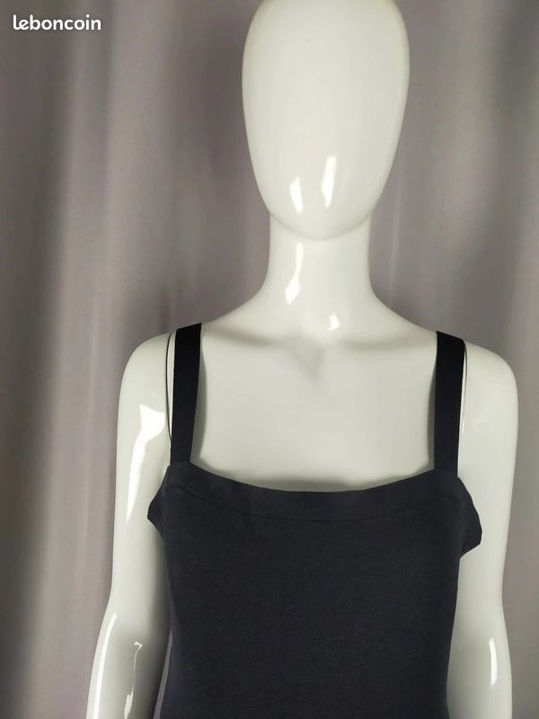 magnifique robe Kookai noir coton été doublée taille 36