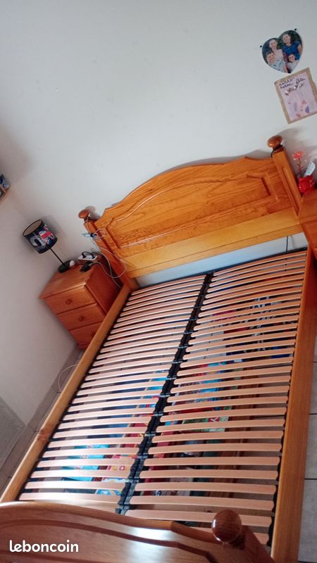 Ensemble armoire et lit deux places + matelas (image 4)