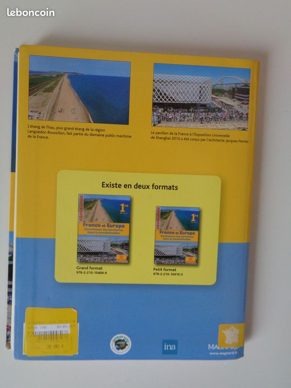 Livre Géographie -1ere- 2011- France et Europe -Dynamiques des territoires ds mondialisation-Magnard (image 2)