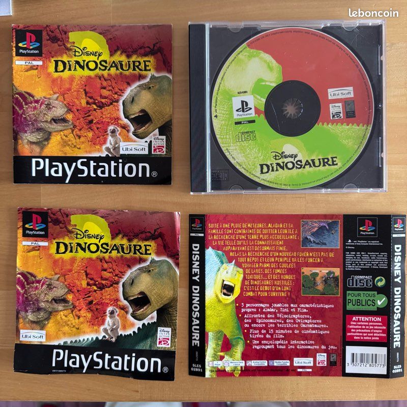 Lot De 2 Jeux Dinosaures Sur PS1 - Version Française (Loose) - Sony PlayStation