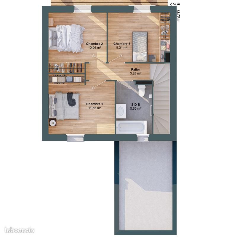 Maison 5 pièces 82 m² (image 8)