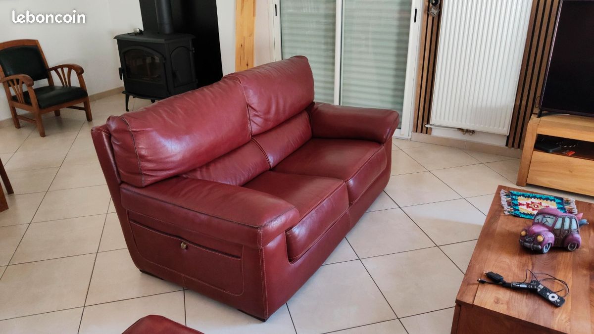 Deux Canapés en cuir haut de gamme (image 3)
