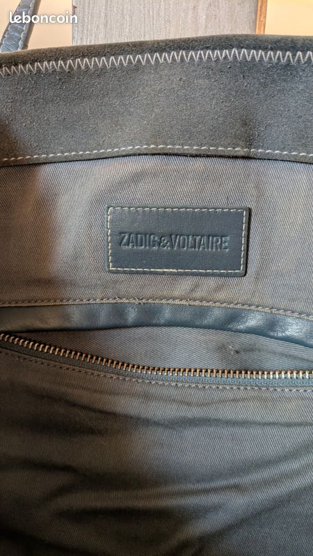 Sac cabas Zadig et Voltaire mick suède bleu (image 5)