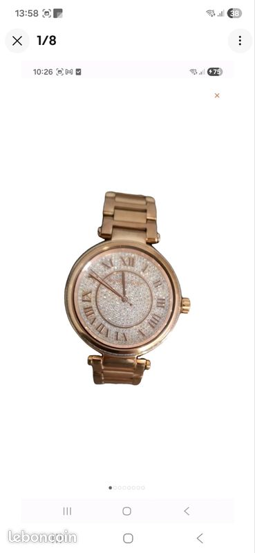 Magnifique montre Mickaël Kors Quartz, étanchéité 10 ATM . En acier rose (image 1)