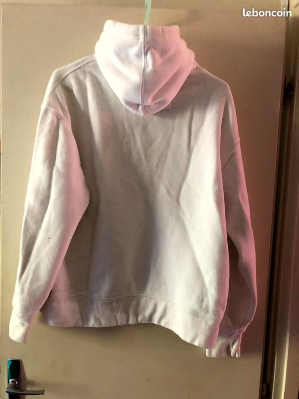 Pull Sweat à capuche blanc Pull Bear M (38) Vêtements
