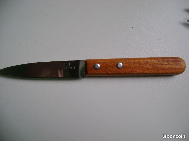 Lot De 6 Couteaux Office PRADEL Manche Bois - Lame Inox 9 Cm - Fabriqués En France