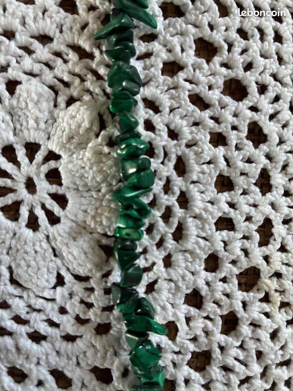 2 coller en pierre naturel malachite et lapidus azur (image 2)