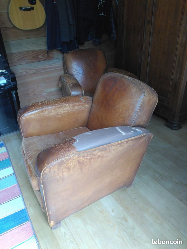 Fauteuils club cuir (image 5)