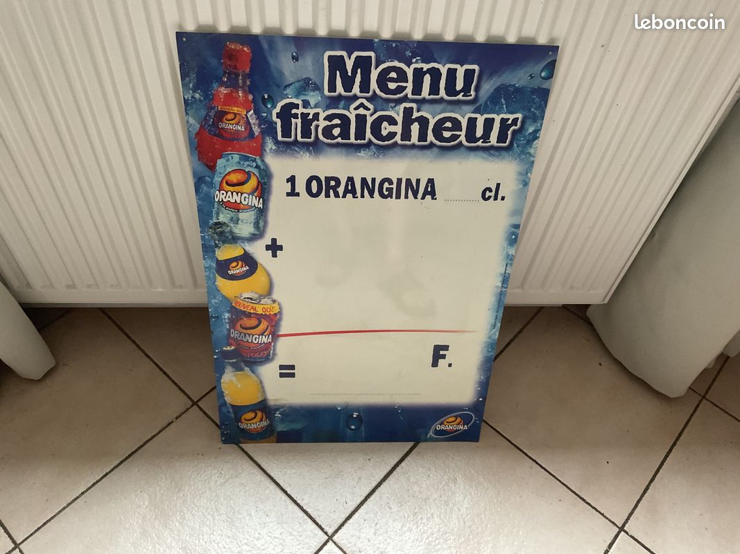 Ambiance bistrot panneau tarif Orangina 1980/90 (image 2)