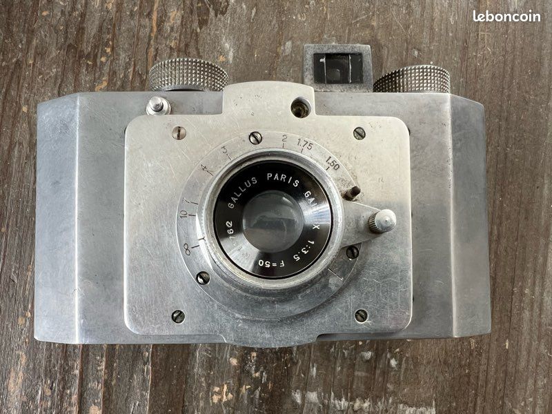appareil photo vintage METAL GALLUS PARIS GALLIX 1 : 3.5 F 50