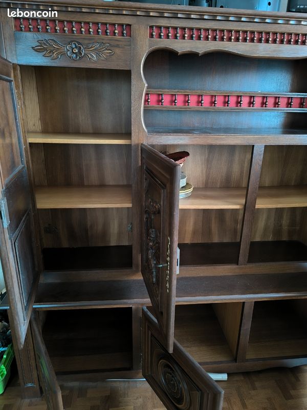 Grand Buffet breton sculptures bois rustique (image 8)