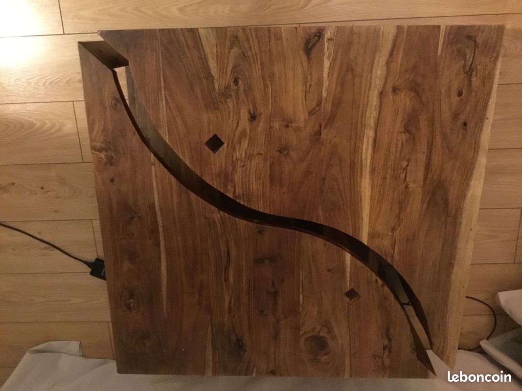 Table basse noyer chêne foncé (image 1)