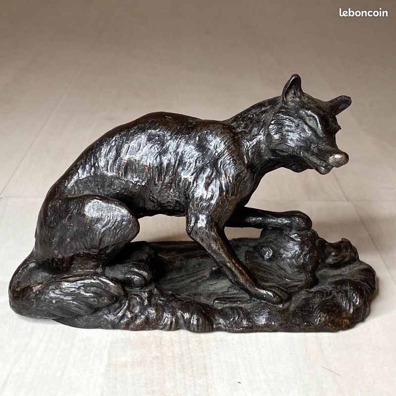 Bronze Animalier , Renard d'Islande Par Pierre Jules Mene