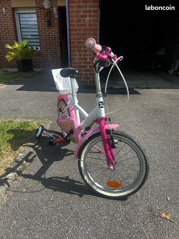 Vélo Enfant NadineDutol 16 Pouces – Cruiser Pour Filles Et Garçons, 5-7 Ans, Roues Stabilisatrices
