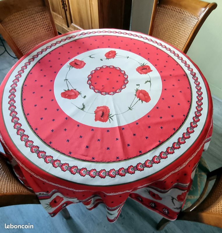 Nappe ronde fleurie (image 1)