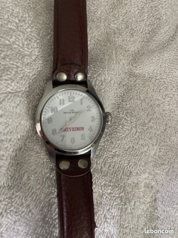 Montre Chevignon Bleue & Blanche - Bracelet Toile - état Correct - Ref 72454