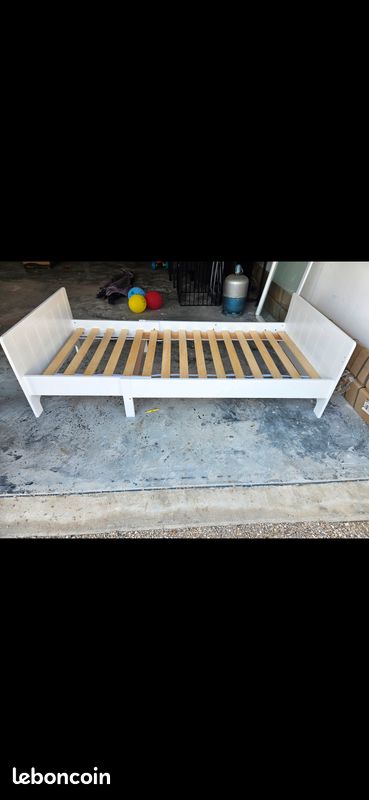 Lit evolutif 1 personne avec sommier et matelas (image 2)