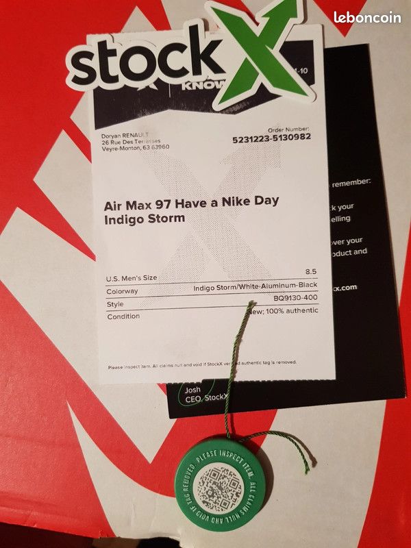 Nike air max 97 indigo storm have a nike day Chaussures