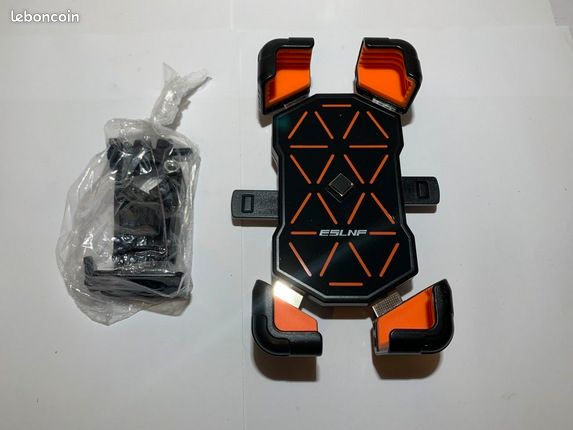 Support Téléphone Moto En Alliage CNC – 5 Griffes Stables, Rotation 360°, Compatible Guidon Et Rétroviseur, Largeur ≤ 95 Mm