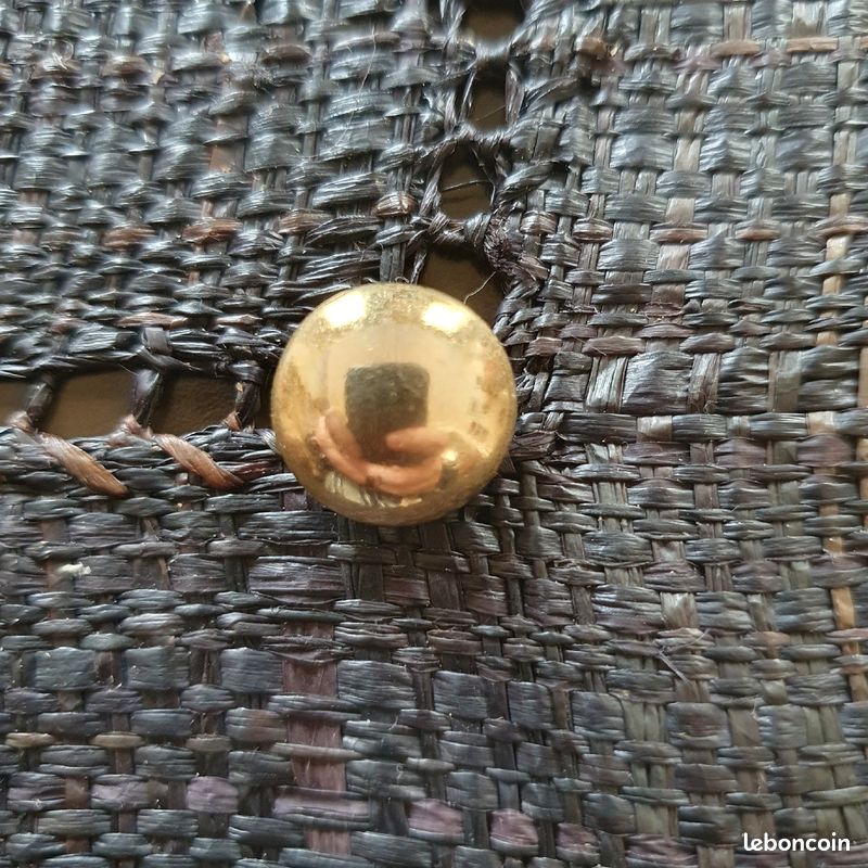 8 boutons anciens bombés en métal doré (image 5)