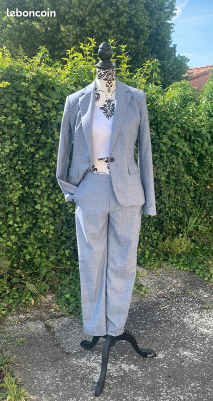 blazer bleu tailleur femme bleu roi zara