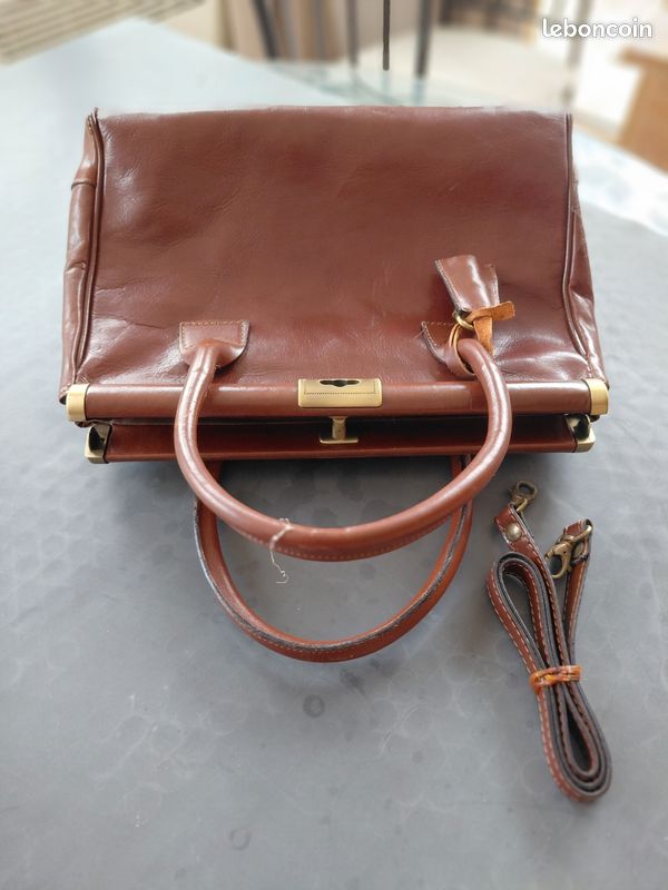 Grand sac cuir vintage (image 4)