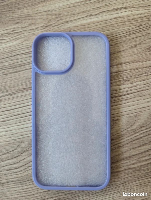 Coque pour IPHONE 15 pare-chocs en silicone violet (image 1)