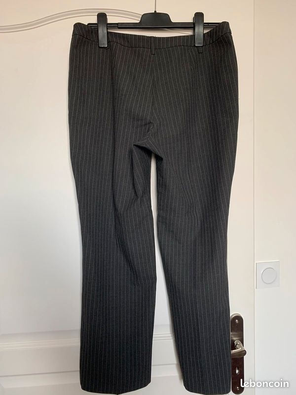 Pantalon gris avec rayures La Redoute (image 3)