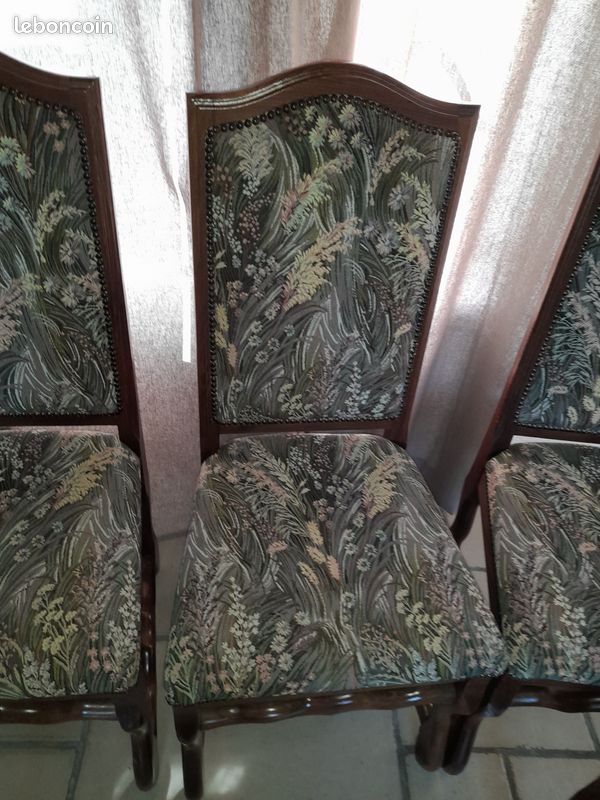 6 chaises style Louis XIII "os de mouton" (image 3)