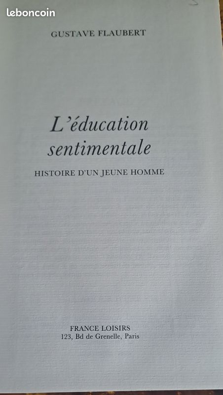 L'éducation sentimentale, G Flaubert (image 1)