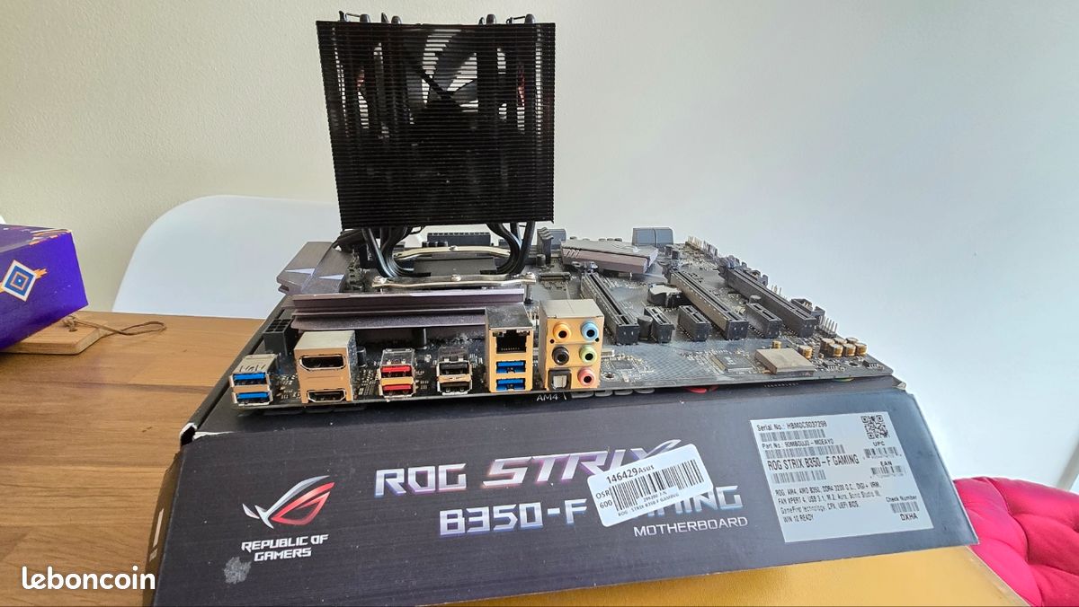 ⚠️ Kit upgrade complet AM4 – Ryzen 7 1800X + ROG Strix B350‑F + 