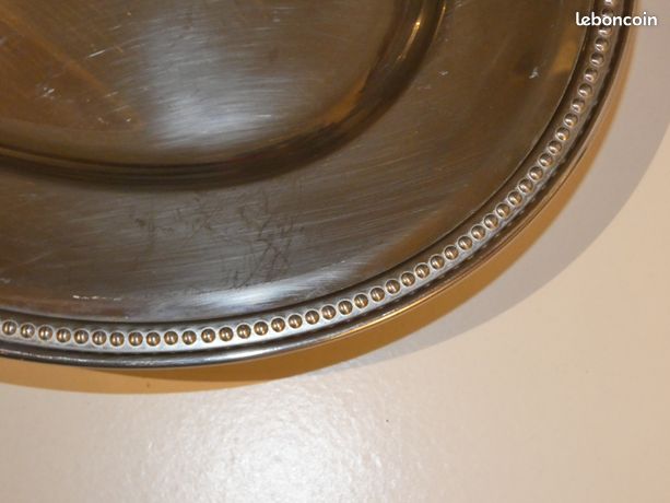 Grand plat NEUF Guy Degrenne métal argenté, vintage 70' | Kaufen auf