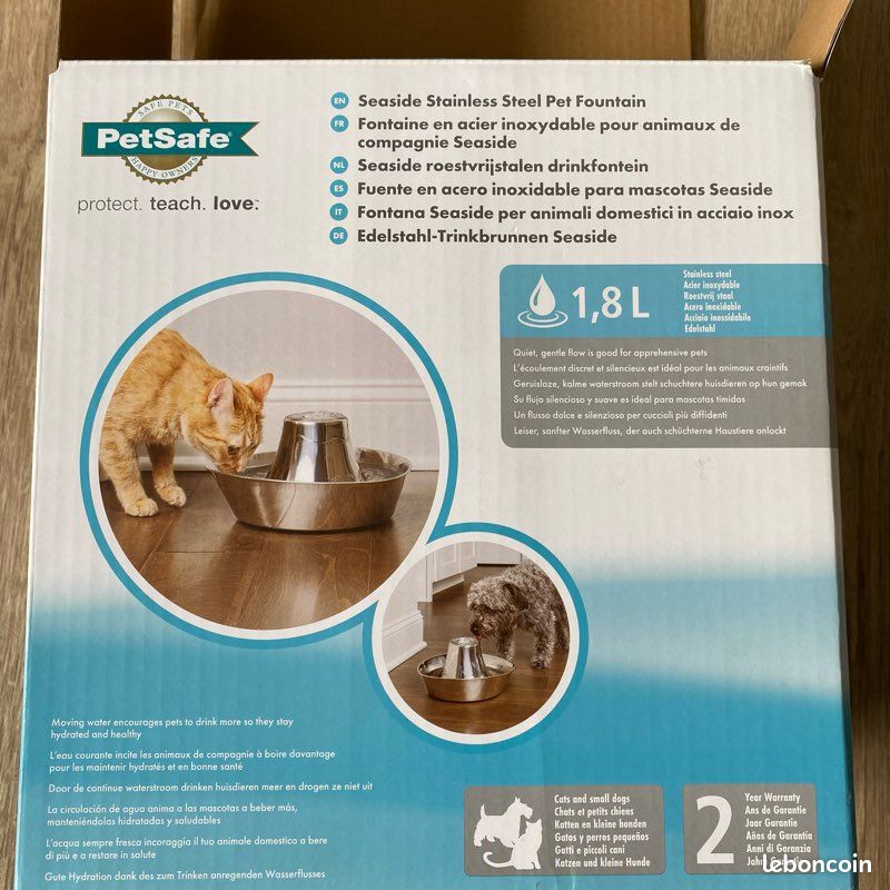 Fontaine à eau pour chat Petsafe Inox (image 1)
