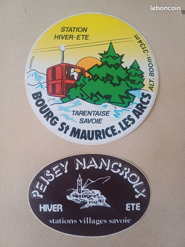 Ancien Autocollant Sports D'hiver – Domaine Skiable LES ARCS Savoie France
