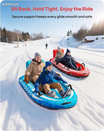 Briday - Snow Tube - Luge à Neige Gonflable Super Grand De 45 Pouces Pour Enfants Et Adultes Tube A Neige Gonflable Robuste Fabrique Avemateriau 22457 B
