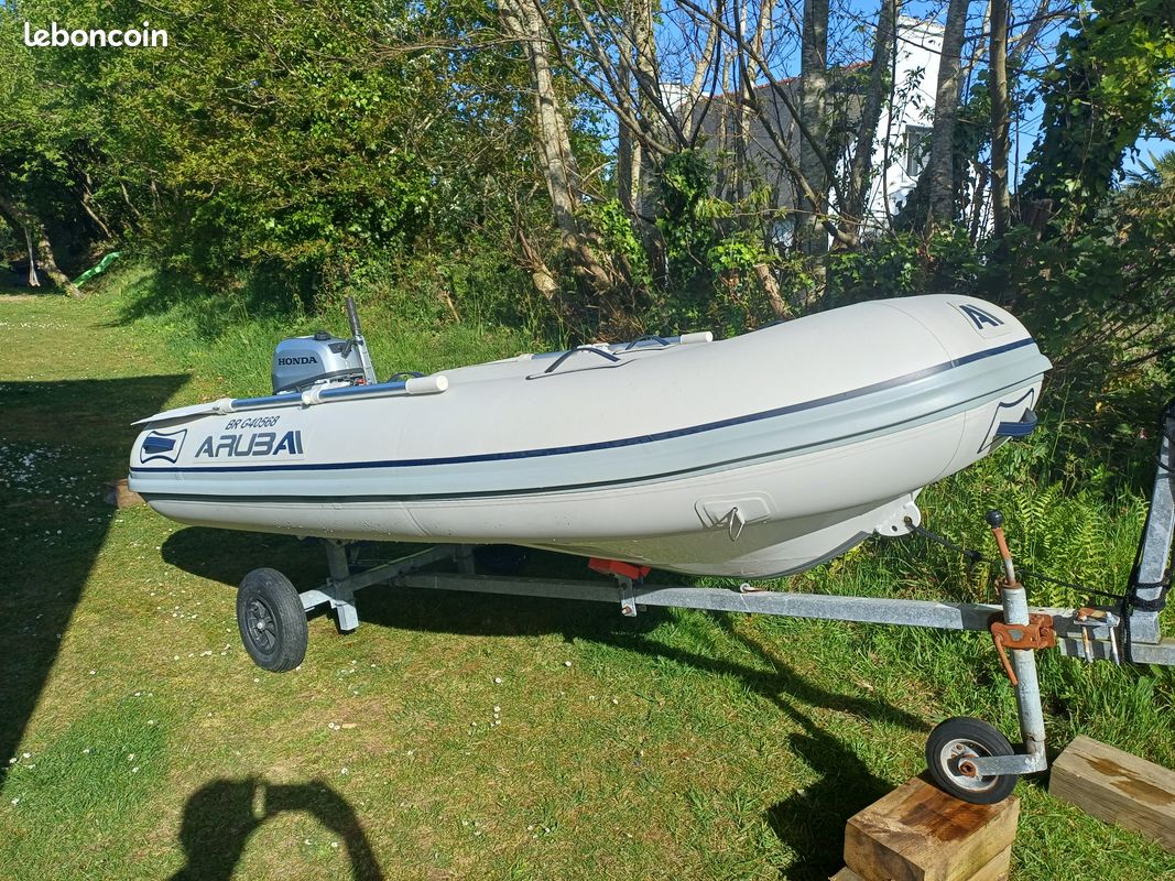 Vend semi-rigide+moteur 6cv+remorque de mise a l'eau (image 1)