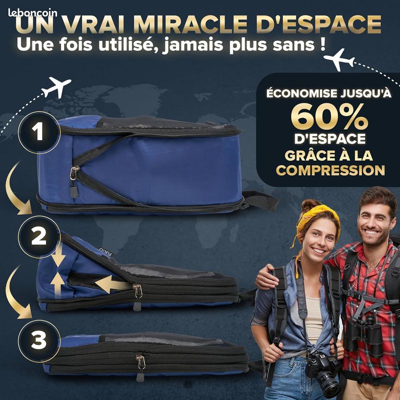 Organisateur Valise Compressible I Packing Cubes Compression Pour