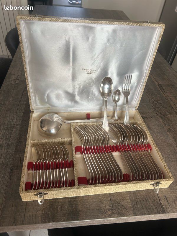 MÉNAGÈRE DE 37 Pièces En Métal Argenté Art Deco EUR 115,00 - FR