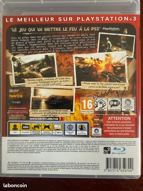 Jeu PS3 - Far Cry 2 (VF) (image 2)