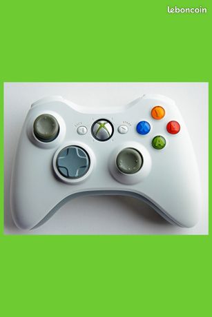 Manette Sans Fil Microsoft Xbox 360 - Blanche, Modèle NSF-00013, Comme Neuve