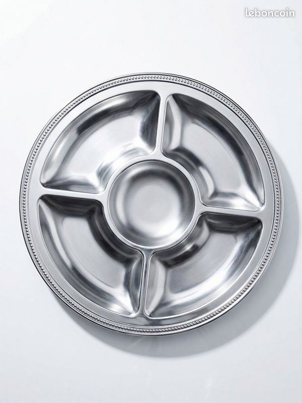 Plat à compartiments Guy Degrenne - Inox 18/10 Vintage - Arts de la table
