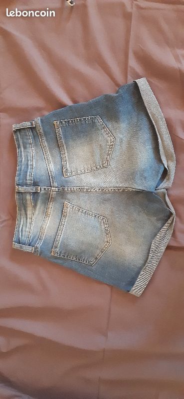 Short en jean bleu taille 34/XS (image 2)
