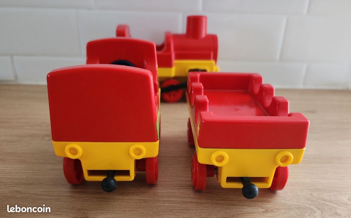 Panneau De Signalisation Rouge Playmobil 1.2.3 Pour Train - Pièce Occasion - Pour Chemin De Fer Playmobil